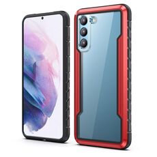 Per Samsung Galaxy S22+ 5G iPAKY Thunder Series telaio in alluminio + paraurti in TPU + custodia antiurto per PC trasparente (nero + rosso)