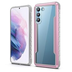 Per Samsung Galaxy S23+ 5G iPAKY Thunder Series telaio in alluminio + paraurti in TPU + custodia trasparente antiurto per PC (oro rosa)