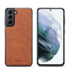 Per Samsung Galaxy S23+ 5G Denior PU Custodia per telefono con doppio slot per schede (marrone)