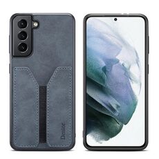 Per Samsung Galaxy S23+ 5G Denior DV Elastic Card PU Cover posteriore Custodia per telefono (grigio)