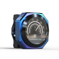 Indicatore di temperatura per orologio da esterno impermeabile per moto L1, colore: temperatura blu nero