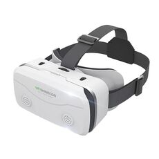 VRSHINECON G15 Helmet Occhiali per realtà virtuale VR Occhiali 3D per telefono da gioco tutto in uno (bianco)