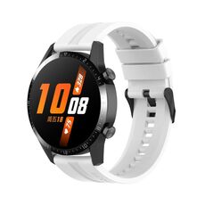 Per Huawei Watch Buds 20mm cinturino in silicone con fibbia nera (bianco)