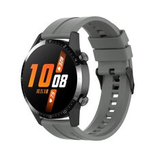Per Huawei Watch 3 Pro Nuovo cinturino con fibbia in silicone nero da 20 mm (grigio)
