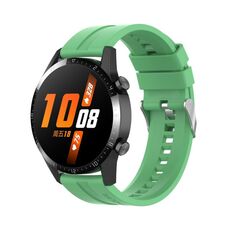 Per Huawei Watch Buds / Watch 3 Pro Nuovo cinturino per orologio con fibbia in silicone argento da 22 mm (verde menta)