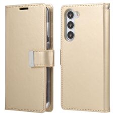 Per Samsung Galaxy S23+ 5G GOOSPERY RICH DIARY Custodia in pelle per telefono Crazy Horse Texture (oro)