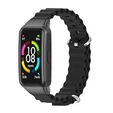 Per Huawei Band 6 / Honor Band 6/7 MIJOBS CS Marine Cinturino in silicone traspirante (nero)