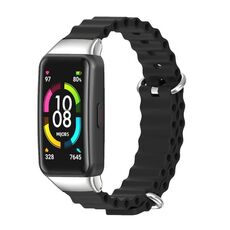 Per Huawei Band 6 / Honor Band 6/7 MIJOBS CS Marine Cinturino in silicone traspirante (argento nero)