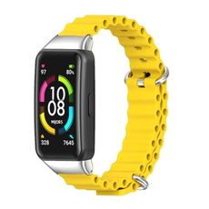 Per Huawei Band 7/7 NFC MIJOBS CS Marine Cinturino in silicone traspirante (argento giallo)