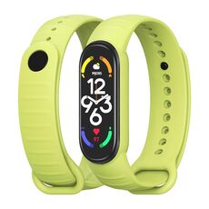 Per Xiaomi Mi Band 7/6/5 MIJOBS Ripple Texture TPU Cinturino per orologio (verde erba)