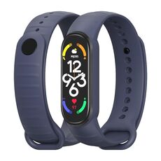 Per Xiaomi Mi Band 7/6/5 MIJOBS Ripple Texture TPU Cinturino per orologio (blu notte)