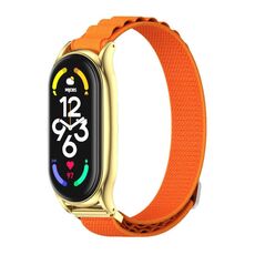 Per Xiaomi Mi Band 6/5/4/3 MIJOBS PLUS Cinturino in nylon traspirante (oro arancione)