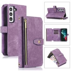 Per Samsung Galaxy S22 + 5G Dream 9-Card Wallet Zipper Bag Custodia in pelle per telefono (viola)