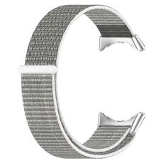 Per Google Pixel Watch Cinturino per orologio in nylon con testa in metallo (grigio bianco)