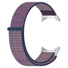 Per Google Pixel Watch Cinturino per orologio in nylon con testa in metallo (blu viola)