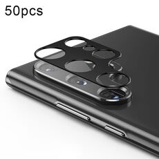 Per Samsung Galaxy S22 Ultra 5G Pellicola in vetro temperato con obiettivo per fotocamera posteriore integrata da 50 pezzi (nero)
