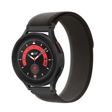 Per Garmin Forerunner 255/745 cinturino in nylon ad anello (grigio nero)