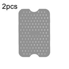 Per friggitrici ad aria NINJA DZ201 DZ401 2 pezzi di rivestimento rettangolare in silicone (grigio)