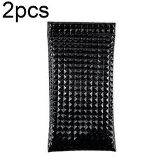 D8649-240 Custodia per occhiali impermeabile portatile da 2 pezzi in pelle PU, colore: nero