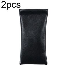 D8649-240 Custodia per occhiali impermeabile portatile da 2 pezzi in pelle PU, colore: croce nera