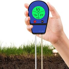 LY201 Strumento per il test del pH del suolo Tester di umidità e umidità Termometro per piantare giardinaggio(Blu)