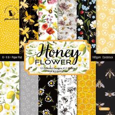 2 set 24 fogli ape miele scrapbooking sfondo carta arte artigianato fatto a mano