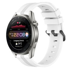 Per Huawei Watch 3 Pro Nuovo cinturino in silicone a strisce concave da 22 mm (bianco)