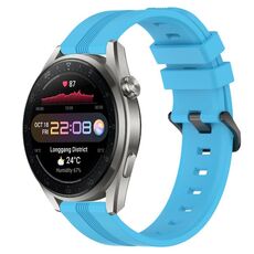 Per Huawei Watch 3 Cinturino in silicone a strisce concave da 22 mm (blu cielo)