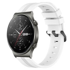 Per cinturino in silicone a strisce concave da 22 mm per Huawei GT2 Pro (bianco)