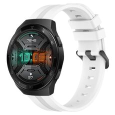 Per Huawei Watch GT 2E Cinturino Slicone a strisce concave da 22 mm (bianco)