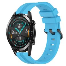 Per Huawei GT2 46mm 22mm cinturino in silicone a strisce concavo (cielo blu)