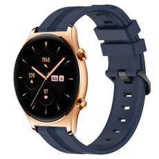 For Honor Watch GS 3 Cinturino in silicone a strisce concave da 22 mm (blu navy)