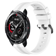 Cinturino in silicone a strisce concave da 22 mm per orologio Honor Watch GS Pro (bianco)