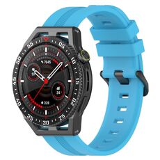 Per Huawei Watch GT3 SE Cinturino in silicone a strisce concave da 22 mm (blu cielo)