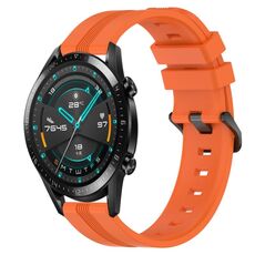 Per Huawei Watch GT2 42mm 20mm Cinturino in silicone a strisce concavo (arancione)