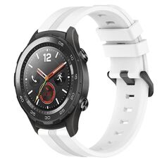 Per Huawei Watch 2 Cinturino Slicone a strisce concave da 20 mm (bianco)