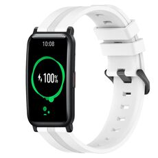 For Honor Watch ES 20mm Cinturino in silicone a strisce concave (bianco)