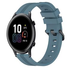 Per Honor MagicWatch 2 42mm 20mm Cinturino in silicone a strisce concave (Rock Cyan)
