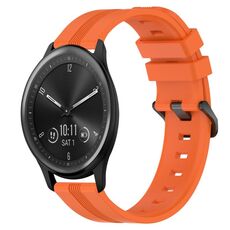 Per Garmin Vivomove Sport Cinturino in silicone a strisce concave da 20 mm (arancione)