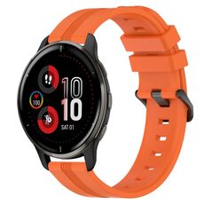 Per Garmin Venu 2 Plus cinturino in silicone a strisce concave da 20 mm (arancione)
