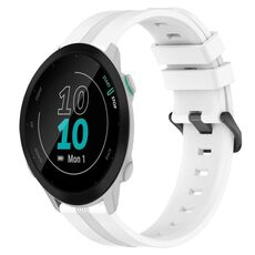 Per Garmin Forerunner 158 Cinturino in silicone a strisce concave da 20 mm (bianco)