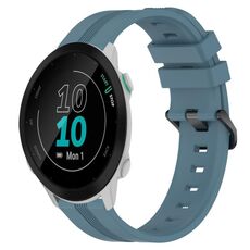 Per Garmin Forerunner 55 Cinturino in silicone a strisce concave da 20 mm (Rock Cyan)