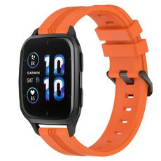 Per Garmin Forerunner Sq2 Cinturino in silicone a strisce concave da 20 mm (arancione)