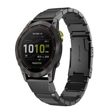 Per Garmin Enduro 2 26mm cinturino in acciaio inossidabile con guscio di tartaruga (nero)