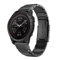 Per Garmin Tactix 7 26mm cinturino in acciaio inossidabile con guscio di tartaruga (nero)