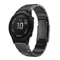 Per Garmin Fenix 6X Pro 26mm Cinturino in acciaio inossidabile con guscio di tartaruga (nero)