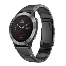 Per Garmin Fenix 5X Plus 26mm Cinturino in acciaio inossidabile con guscio di tartaruga (nero)