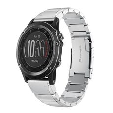Per Garmin Fenix 3 HR 26mm Cinturino in acciaio inossidabile con guscio di tartaruga (Sliver)
