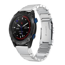 Per Garmin Descent MK 2i 26mm Cinturino in acciaio inossidabile con guscio di tartaruga (Sliver)