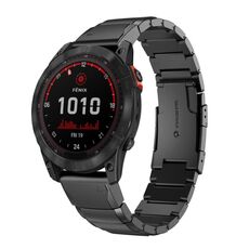 Per Garmin Fenix 7 Solar 22mm Cinturino in acciaio inossidabile con guscio di tartaruga (nero)